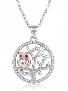 Silver Owl Necklace - 925 Sterling Silver, 2019 Charmed Aroma Owl Collection